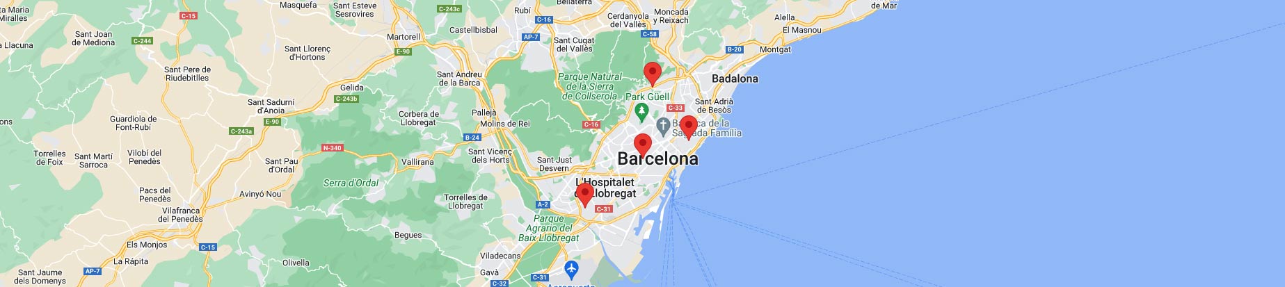 mapa tiendas barcelona