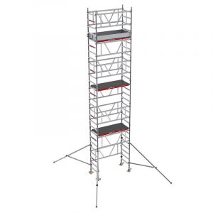 Alquiler-Torre de aluminio móvil 1,25x0,80m, altura de trabajo 4, 5 y 6m